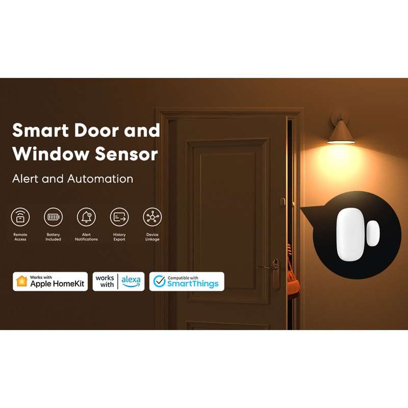Meross Smart Door and Window Sensor - works with Apple HomeKit / Amazon Alexa and SmartThings (EX...