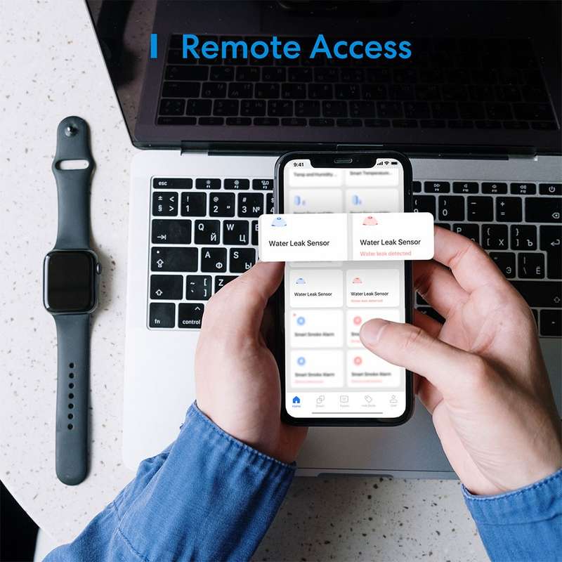 Meross Smart Water Leak Sensor - works with Apple HomeKit and SmartThings (WITH HUB)
