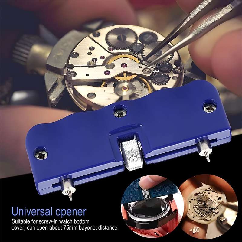 3-in-1 Watch Repair Kit - Back Case Opener / Wrench & Holder