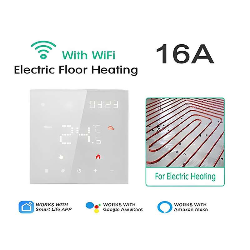 Tuya Smart Wi-Fi Thermostat Temperature Controller White