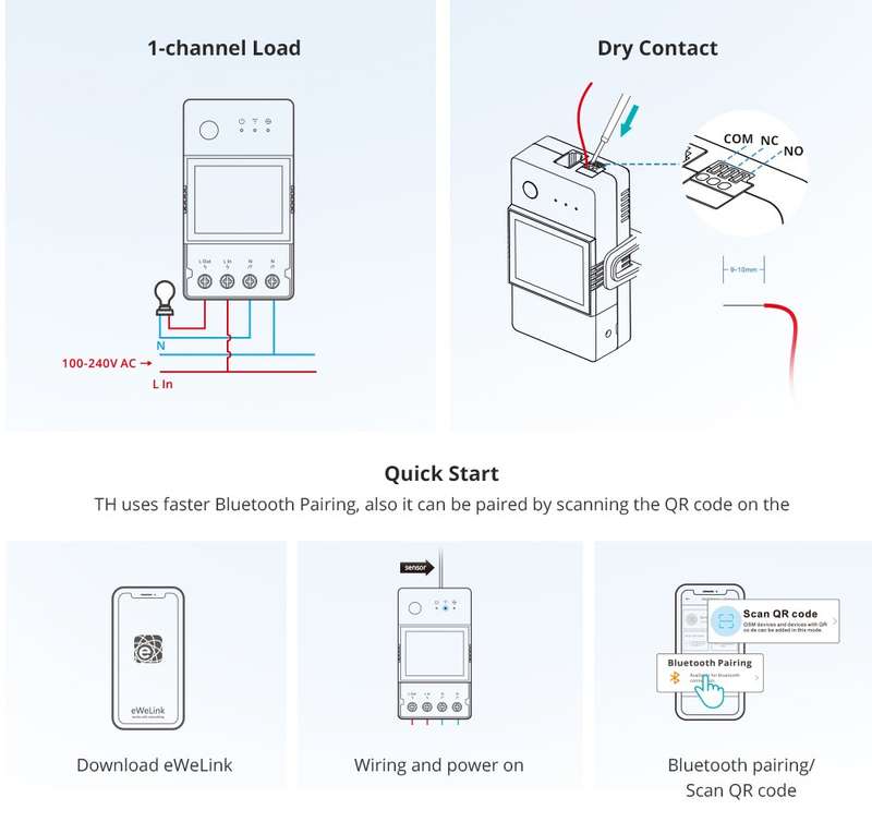 Sonoff TH16 Origin - Temperature and Humidity Monitor (Sensor Sold Separately)