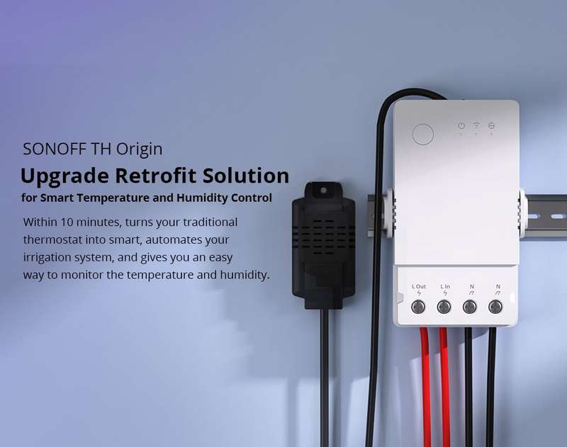 Sonoff TH16 Origin - Temperature and Humidity Monitor (Sensor Sold Separately)