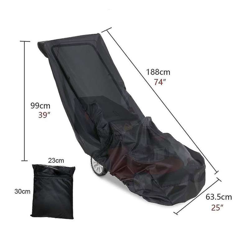 Lawnmower Cover - Black / Waterproof / Heavy Duty XL
