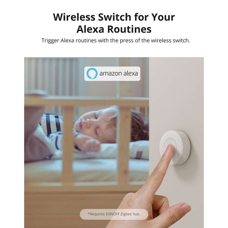 Sonoff SNZB-01P Zigbee Button - manually activate smart devices with one button