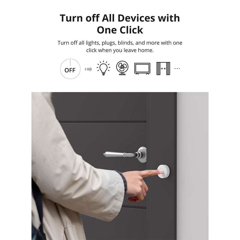 Sonoff SNZB-01P Zigbee Button - manually activate smart devices with one button