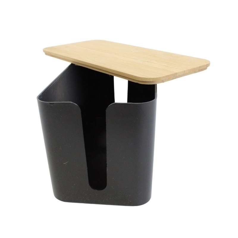 Cable Cord Concealing Box - with Bamboo Lid White Medium