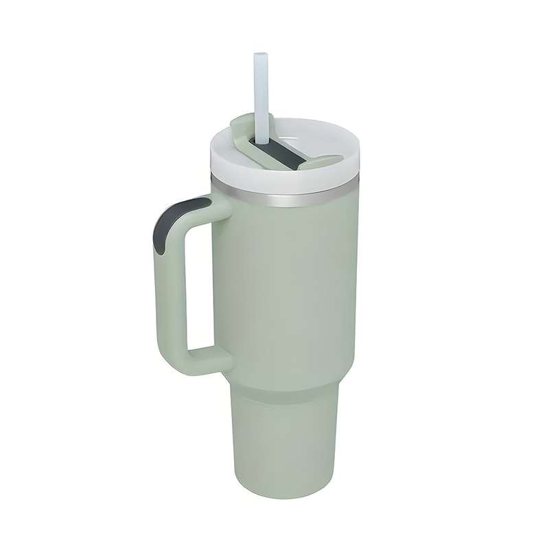 Stainless Steel Tumbler - for Coffee- Smoothies & More / 1200ml (Vacuum Insulated- Lid & Straw) E...