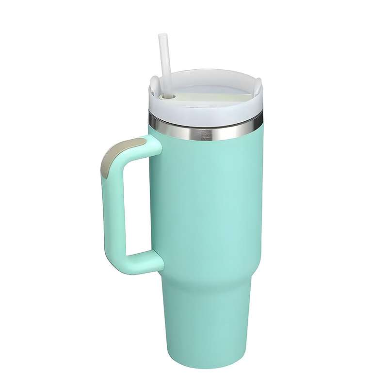 Stainless Steel Tumbler - for Coffee- Smoothies & More / 1200ml (Vacuum Insulated- Lid & Straw) E...