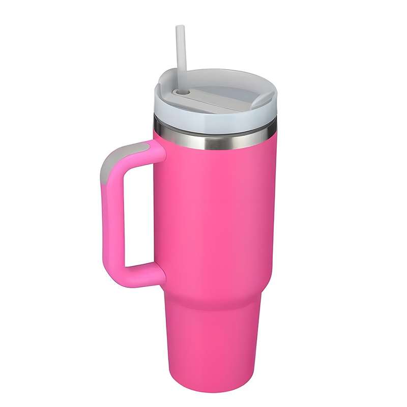 Stainless Steel Tumbler - for Coffee- Smoothies & More / 1200ml (Vacuum Insulated- Lid & Straw) E...