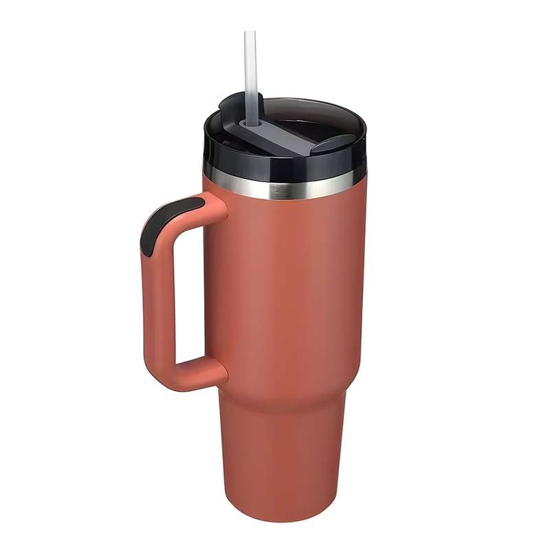 Stainless Steel Tumbler - for Coffee- Smoothies & More / 1200ml (Vacuum Insulated- Lid & Straw) E...