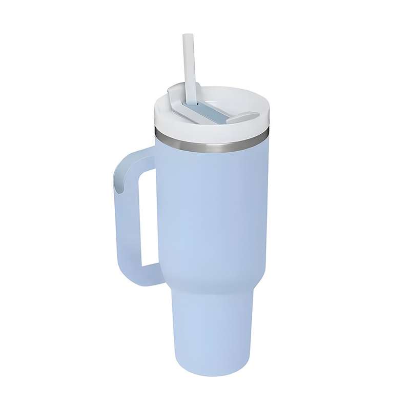 Stainless Steel Tumbler - for Coffee- Smoothies & More / 1200ml (Vacuum Insulated- Lid & Straw) E...