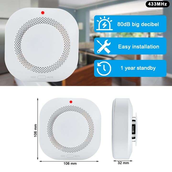Zigbee Smoke Alarm & Fire Detector - Zigbee 3.0