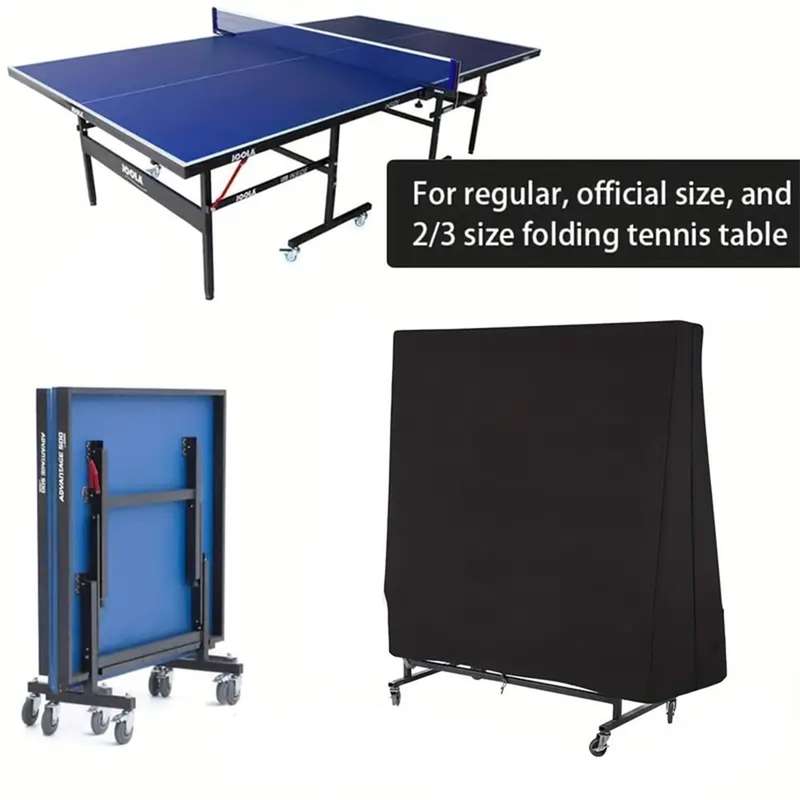 Outdoor Table Tennis & Ping Pong Table Cover - Black 160x70x185 cm