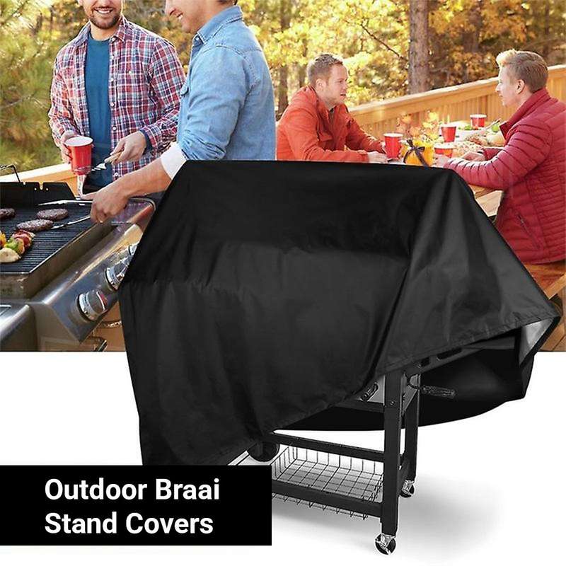 Outdoor Braai Stand Cover - Protects against rain-wind-dust-and UV Rays (Black) Extra Large
