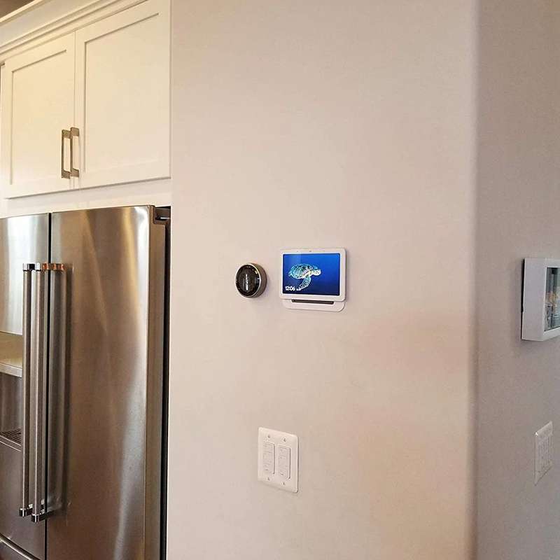 Mount Genie Google Nest Hub Wall Mount - Simple Built-in Design / White (1st and 2nd Gen) Nest Hu...
