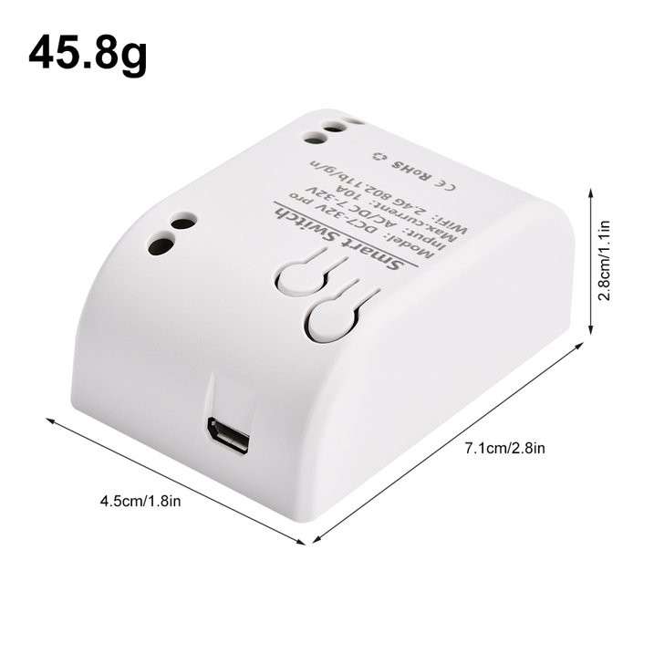 GeeWiz 1 Channel Inching Self-Locking WiFi / RF Switch 5V 12V (7-32V) - Open and Close gate from ...