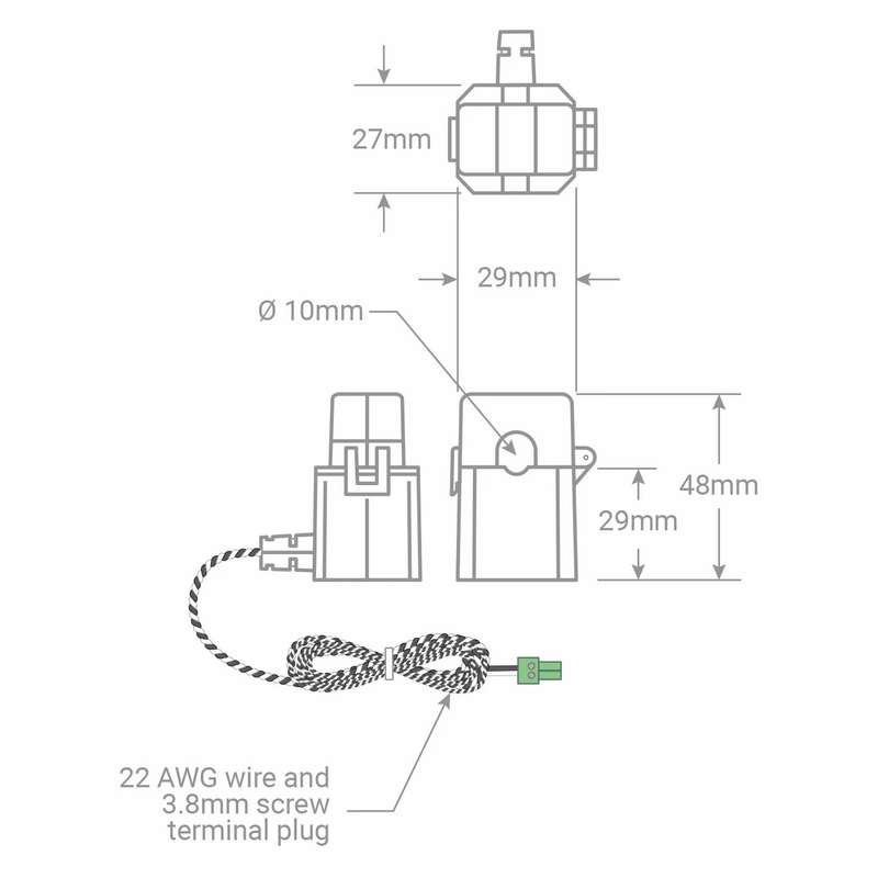 8x Emporia Vue Gen 3 Current Monitoring Sensors - 8x 50A Sensors