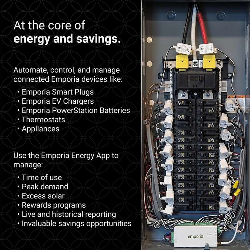 Emporia Vue Gen 3 Energy Monitor - with 200A 3-PHASE Sensors and 16x 50A Sensors