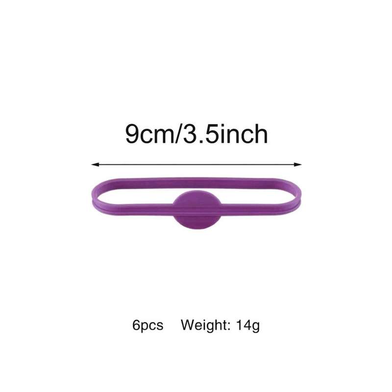 Glass/Cup Marker - Silicon Wrap-Around Band / Set of 6 (Multiple Colors)