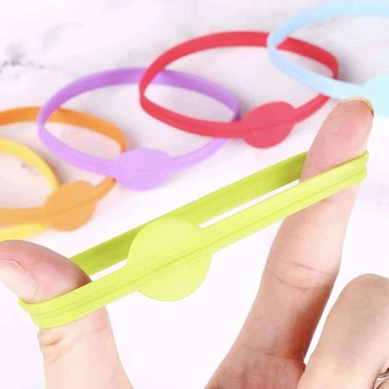 Glass/Cup Marker - Silicon Wrap-Around Band / Set of 6 (Multiple Colors)