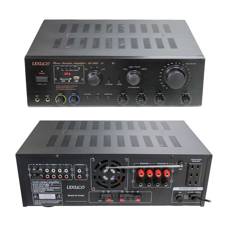 Lexuco Stereo Karaoke Amplifier - Bluetooth / USB