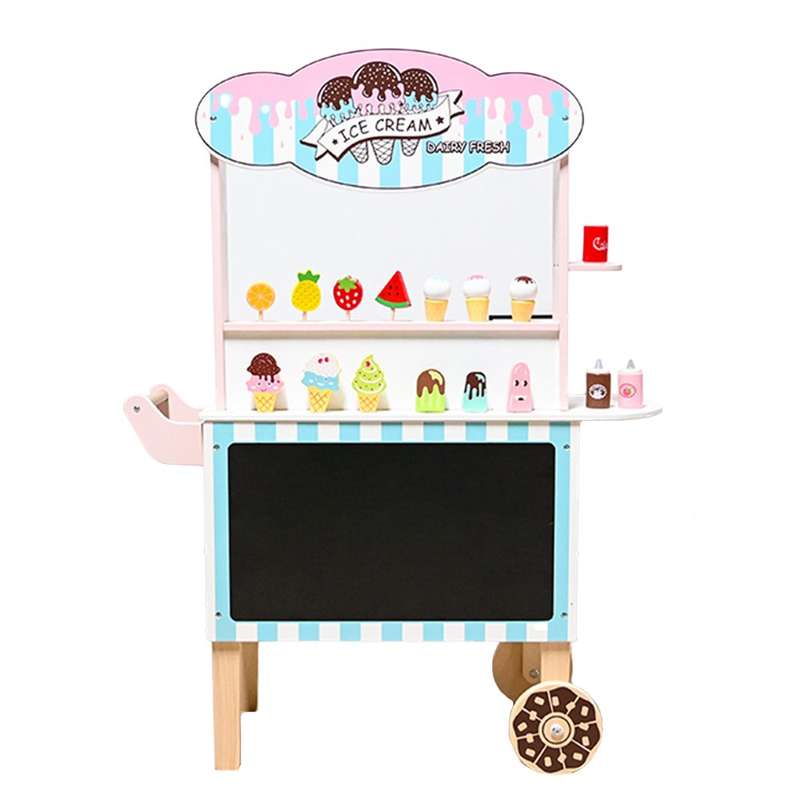 Wooden Ice Cream Stall for Kids - Delight your little ones with this charming wooden ice cream stall