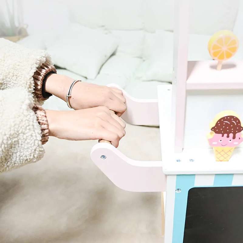 Wooden Ice Cream Stall for Kids - Delight your little ones with this charming wooden ice cream stall