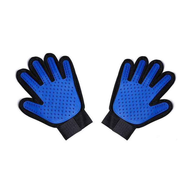 Pet Grooming Gloves - Removes Loose Fur Gently and Easily while Massaging your Pet (Multiple Colo...