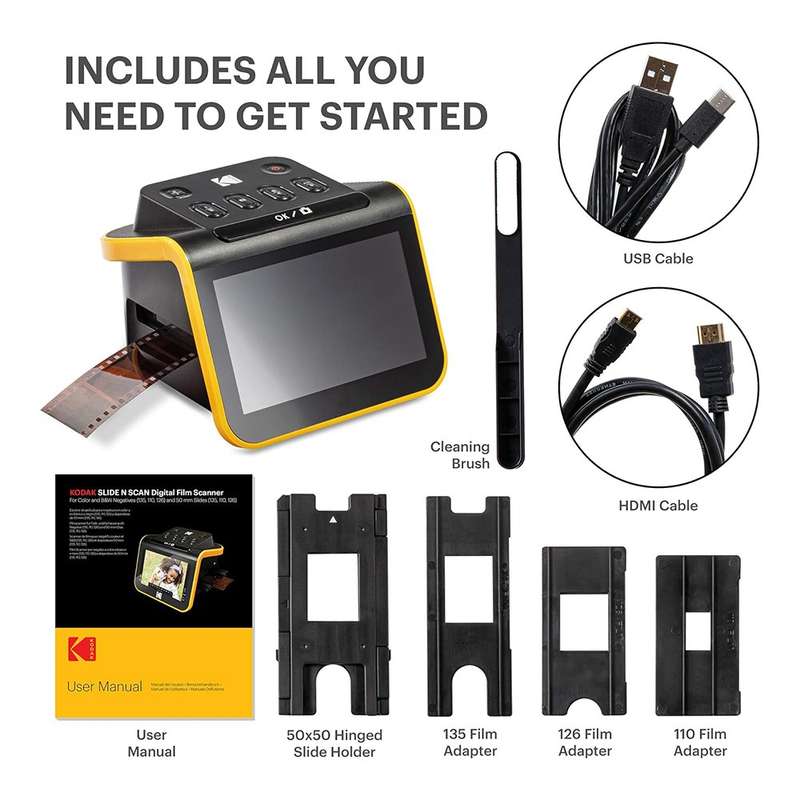 Kodak Slide N Scan Film Scanner - Effortless Photo Digitization / 22MP / 5 Display