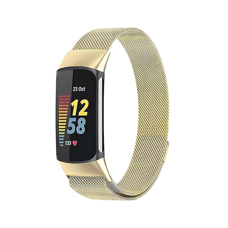 Metal Mesh Bands for Fitbit Charge 5/6 - Sleek & Breathable / Magnetic Clasp (Multiple Colors) Pu...