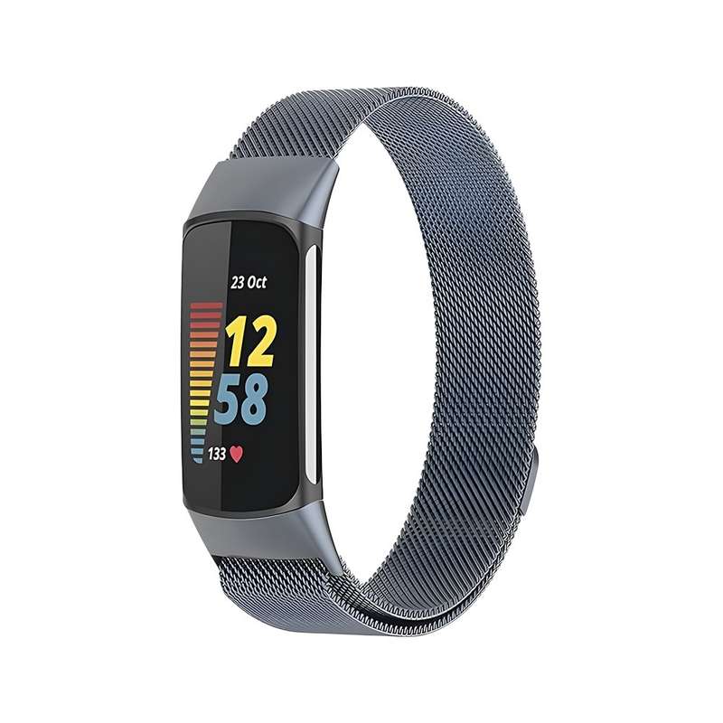 Metal Mesh Bands for Fitbit Charge 5/6 - Sleek & Breathable / Magnetic Clasp (Multiple Colors) Pu...