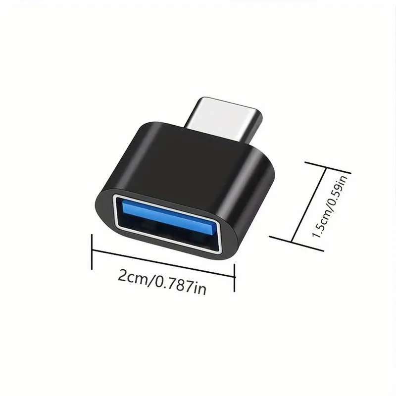 USB-A Female to USB-C Male Adapter - Power & Charge Compatible