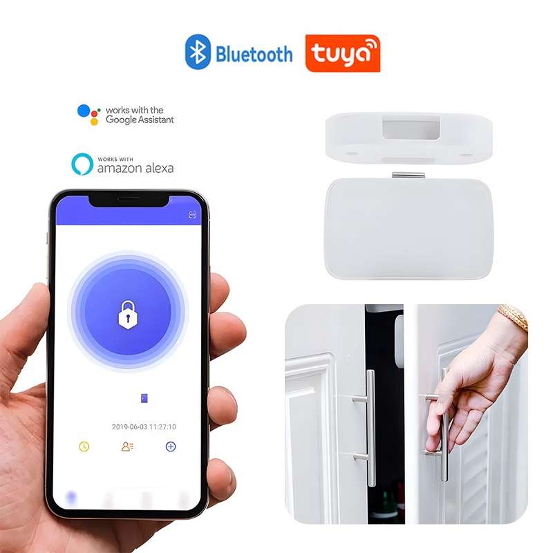 Tuya Smart Lock for Drawers & Cupboards (Bluetooth) - Enhanced Security with App-Controlled Access