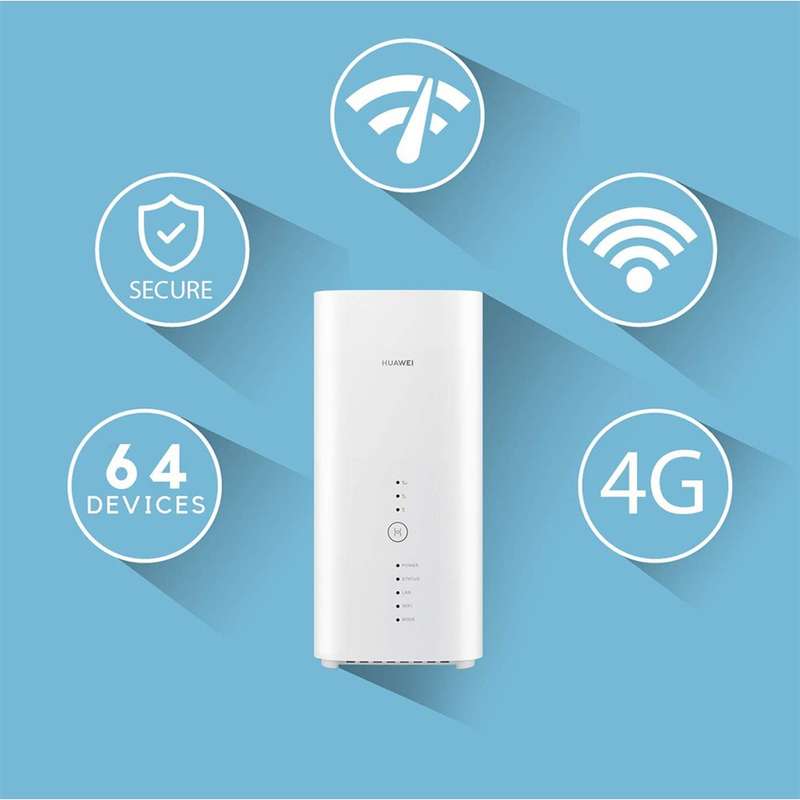 Huawei 4G LTE Gigabit Router (B818-260) - Upgrade hour Home Network and Unleash Cat19 Speeds / White