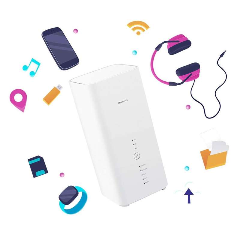 Huawei 4G LTE Gigabit Router (B818-260) - Upgrade hour Home Network and Unleash Cat19 Speeds / White