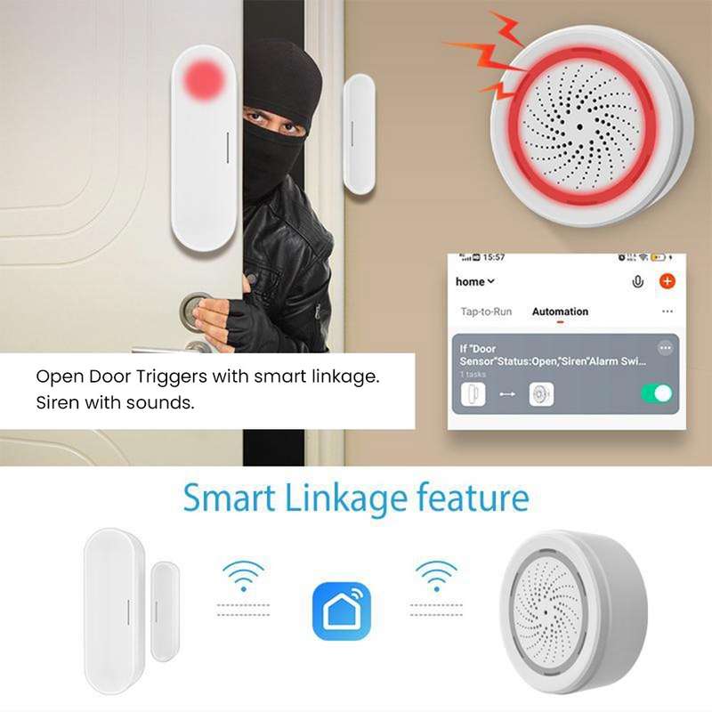 Tuya Wi-Fi Siren Alarm (USB Powered) - Loud Alerts for Enhanced Security (Siren Only)