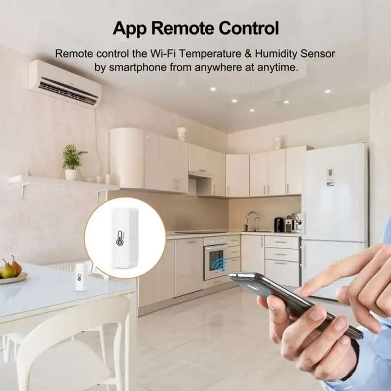 Tuya Smart Wi-Fi Sensor (Temperature & Humidity) - Smart Home Climate Sensor (Hygrometer Thermome...