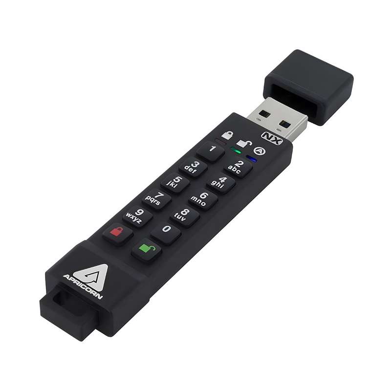 Apricorn Aegis Secure Key 3 NX Flash Drive (64GB) - USB 3.0 / FIPS Validated / Black