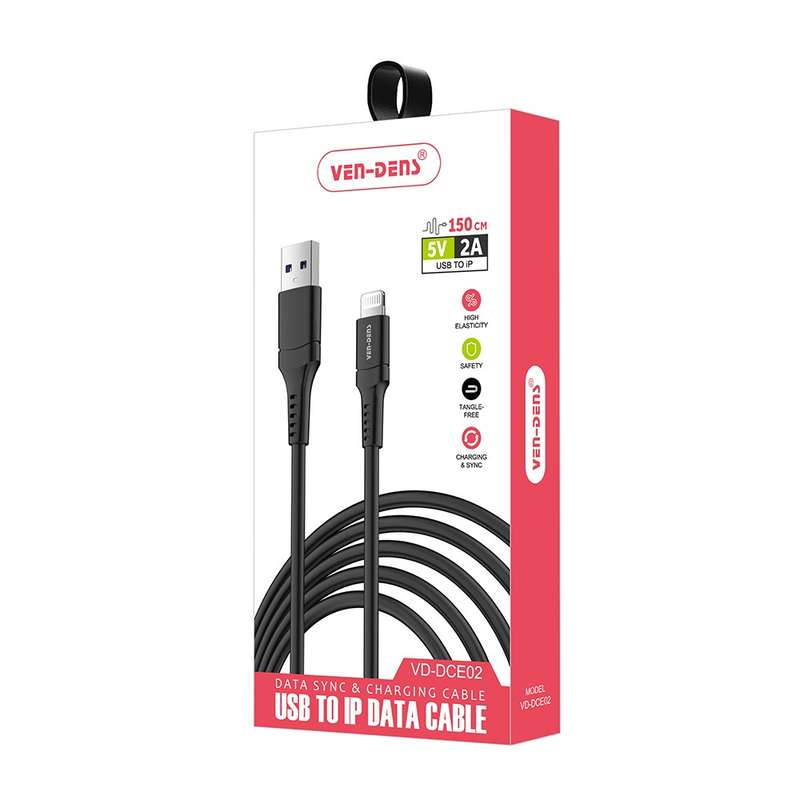 Ven-Dens Data Sync & Charging Cable (USB-A to Lightning) - 1.5m / 5V / 2.4A