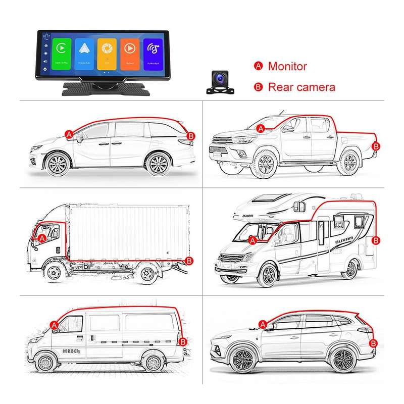 Wireless CarPlay & Android Auto Smart Display (10.26) - Mirror Your Phone Wirelessly