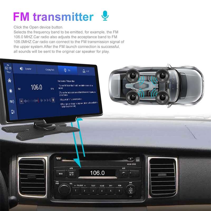 Wireless CarPlay & Android Auto Smart Display (10.26) - Mirror Your Phone Wirelessly
