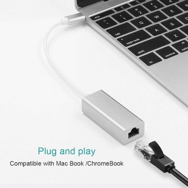 USB-C to Gigabit Ethernet Adapter - Never Drop a Connection Again / White