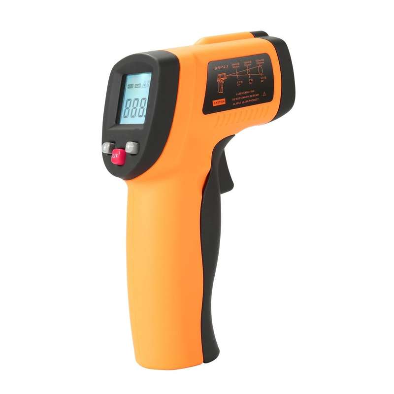 Industrial High Temperature Non-Contact Thermometer - LCD Display / -50°C to 500°C