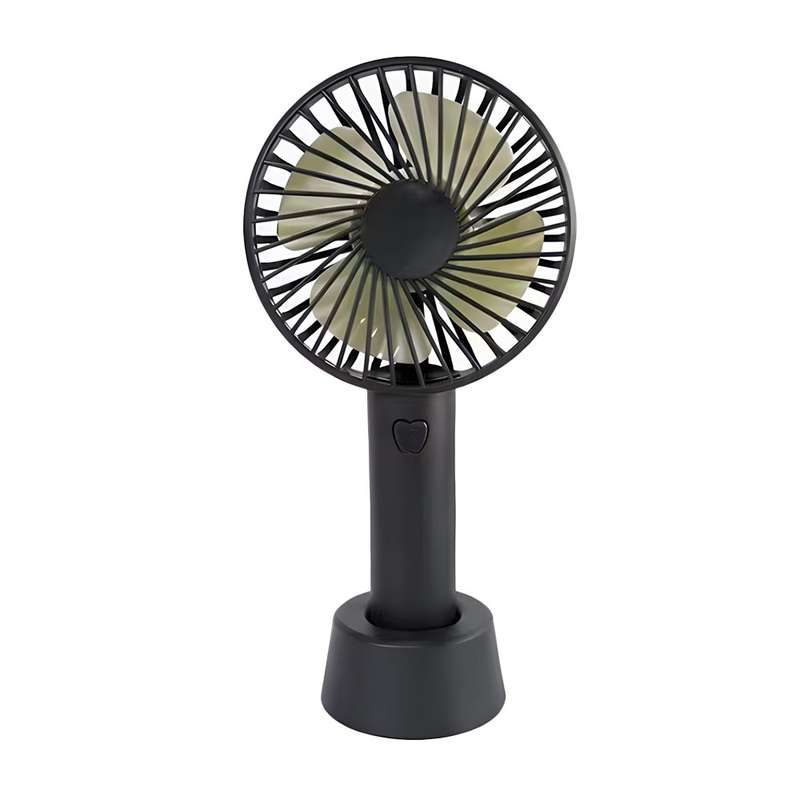 Mini Handheld Fan with Base - 2600mAh USB Rechargeable Battery (Multiple Colours) Light Green - T...
