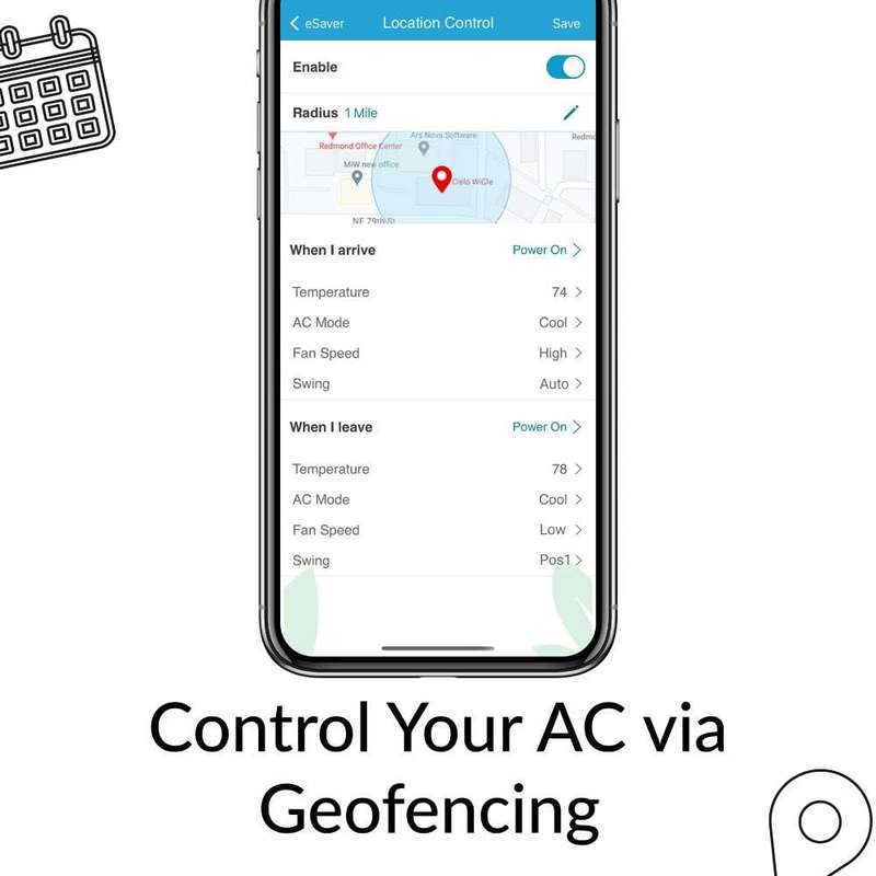 Cielo Breez Eco Smart AC Controller - Smart Wi-Fi Controller for Air Conditioners & Heat Pumps / ...