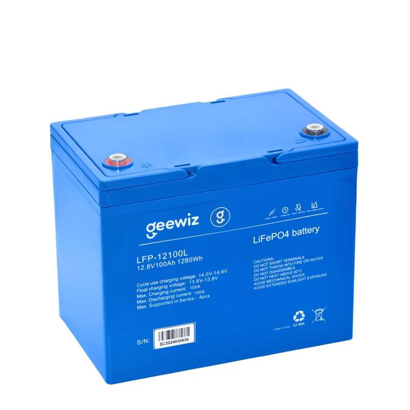 GeeWiz 12100L 1.2kWh 12V 100Ah Lithium Ion LiFePO4 6000 Cycle Battery (FIRST LIFE CELLS) - 3 Year...