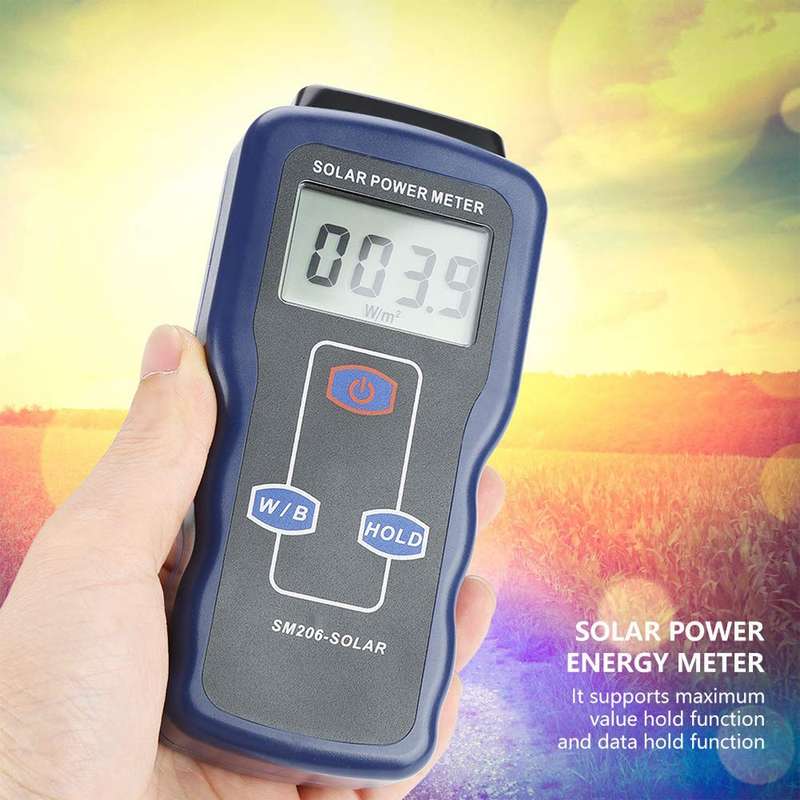 Solar Power Meter (SM206) - Precise Sunlight Intensity Measurement (W/m²)