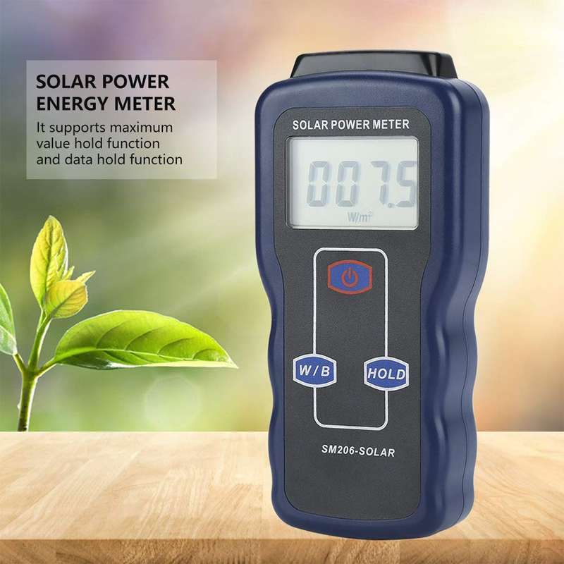 Solar Power Meter (SM206) - Precise Sunlight Intensity Measurement (W/m²)