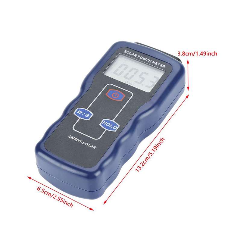 Solar Power Meter (SM206) - Precise Sunlight Intensity Measurement (W/m²)