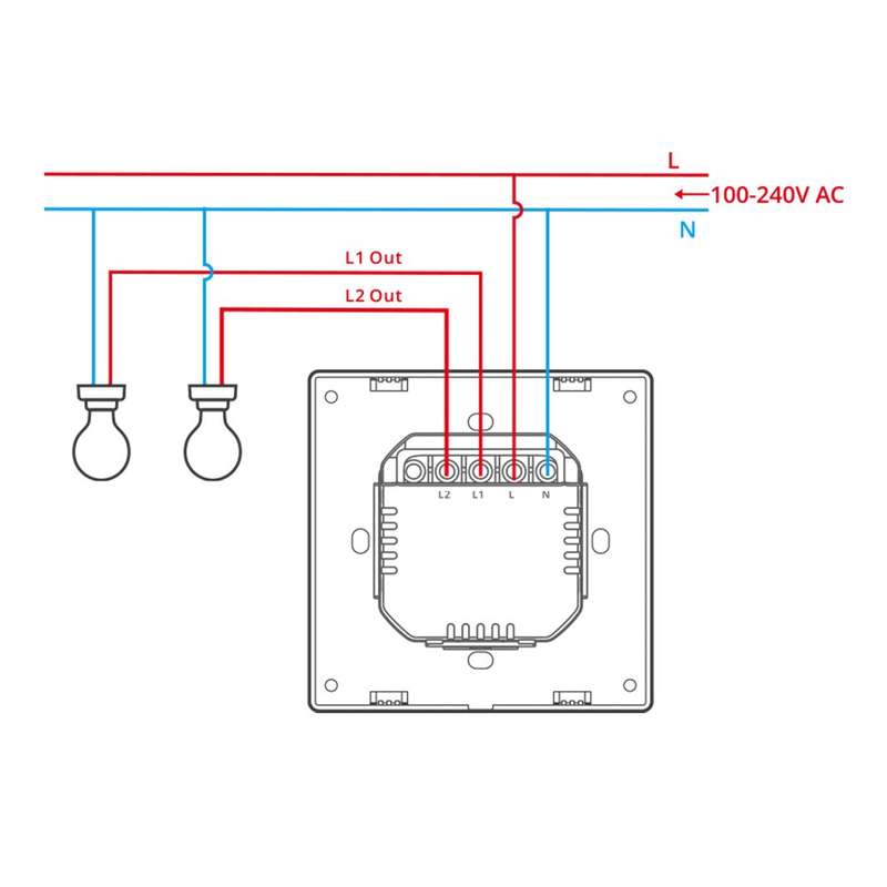 Sonoff M5 Matter Smart Wall Switch - Available in 1/2/3 Channel (White) 1 Gang